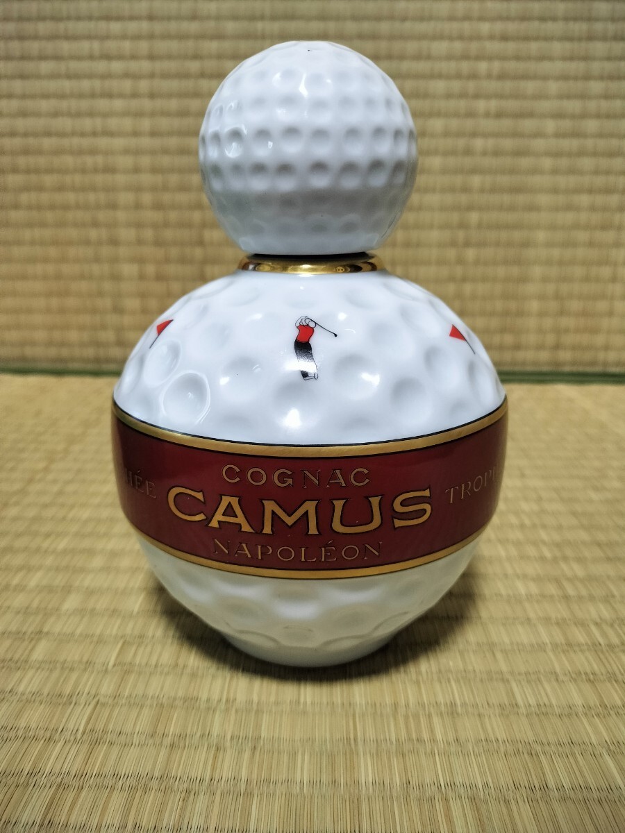 CAMUS カミュ ナポレオン ゴルフボール型陶器ボトル 陶器 未開栓 古酒 トロフィー コニャック NAPOLEONの画像4