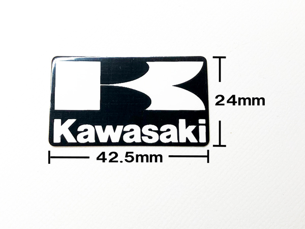 カワサキ 純正 ヘッドランプカバー Kマーク デカール ステッカー ブラックベース / 白文字_画像2