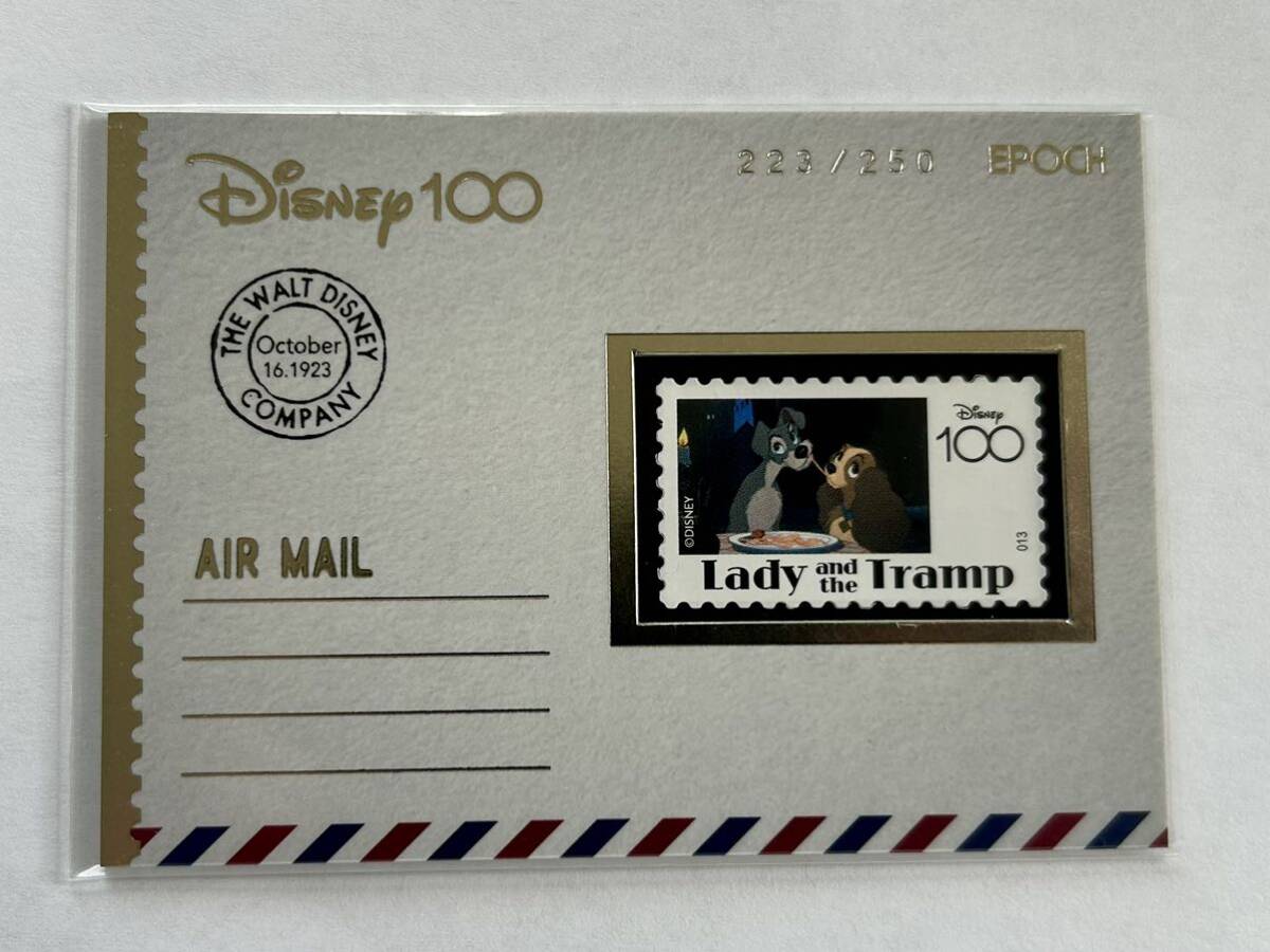 250枚限定 EPOCH Disney100 スタンプ わんわん物語 Lady and the Tramp ディズニー エポック_画像1
