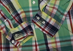 LS1シュガーケーンSUGAR CANE古着アメリカ製ボタンダウンシャツ長袖シャツ裾マチ付きXLビッグサイズ緑系ｘ白系他チェックシャツ/オール_画像3