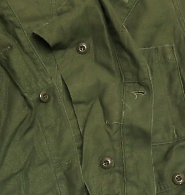 CO59米軍実物ARMYアメリカ古着ツナギ80’Sビンテージ緑系カバーオール綿100コットンサテンMワークパンツALL IN ONEオールイワンSオールドの画像8