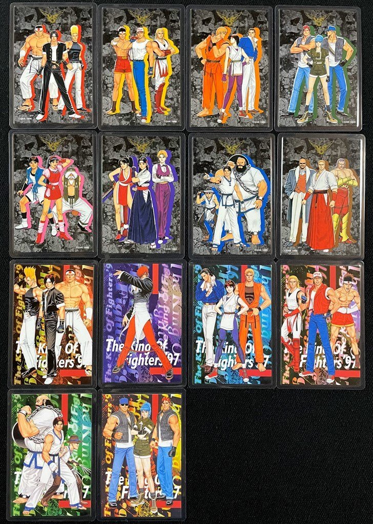 ｊ∞ まとめて THE KING OF FIGHTERS'96 THE KING OF FIGHTERS'97 草薙京 不知火舞 14種 ラミネートカード 当時物 当時品/B10の画像1