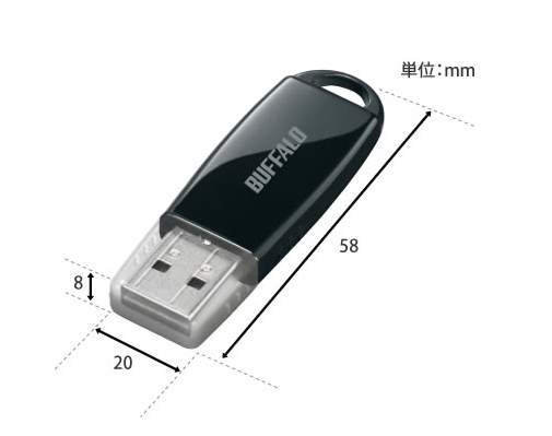 【動作確認済】『BUFFALO（バッファロー）USBメモリ 8GB／USB2.0対応／RUF2-WB8G-BK』◆送料120～の画像4