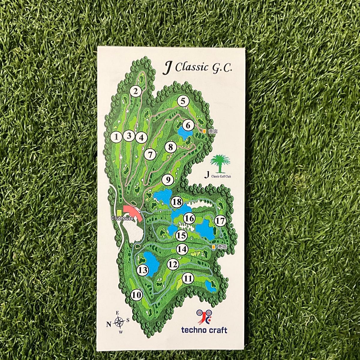 【使用品】GOLF MEMOヤーデージブック Jクラシックゴルフクラブ　(徳島県)
