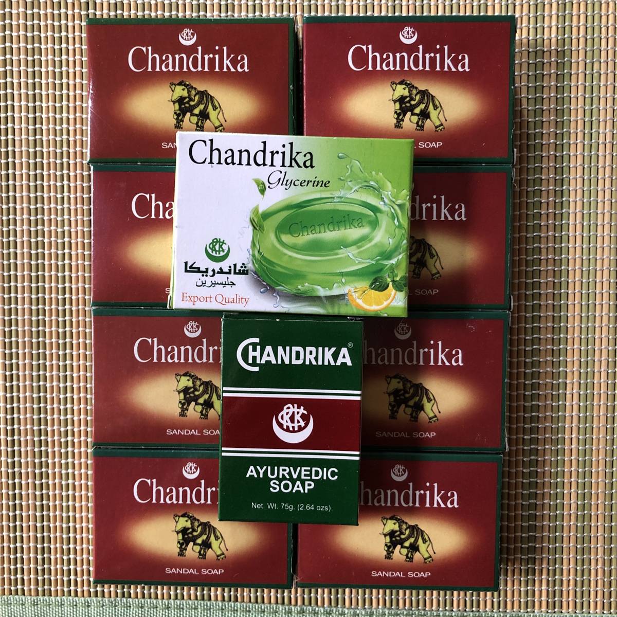 チャンドリカ 3種類 75ｇ×10個 インド石鹸