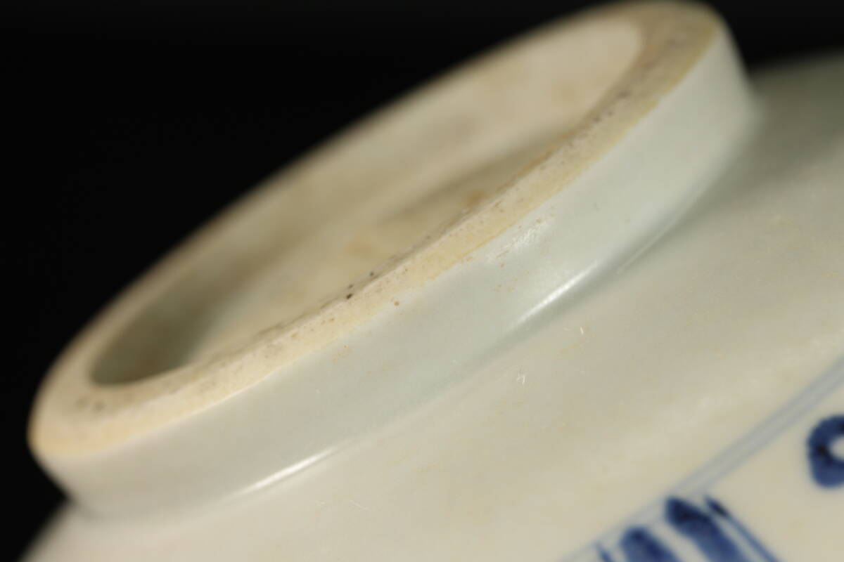 中国古玩 中国美術 青花 染付龍の図柄碗 骨董品 口径17.3cm 古美術 時代品 古玩の画像7