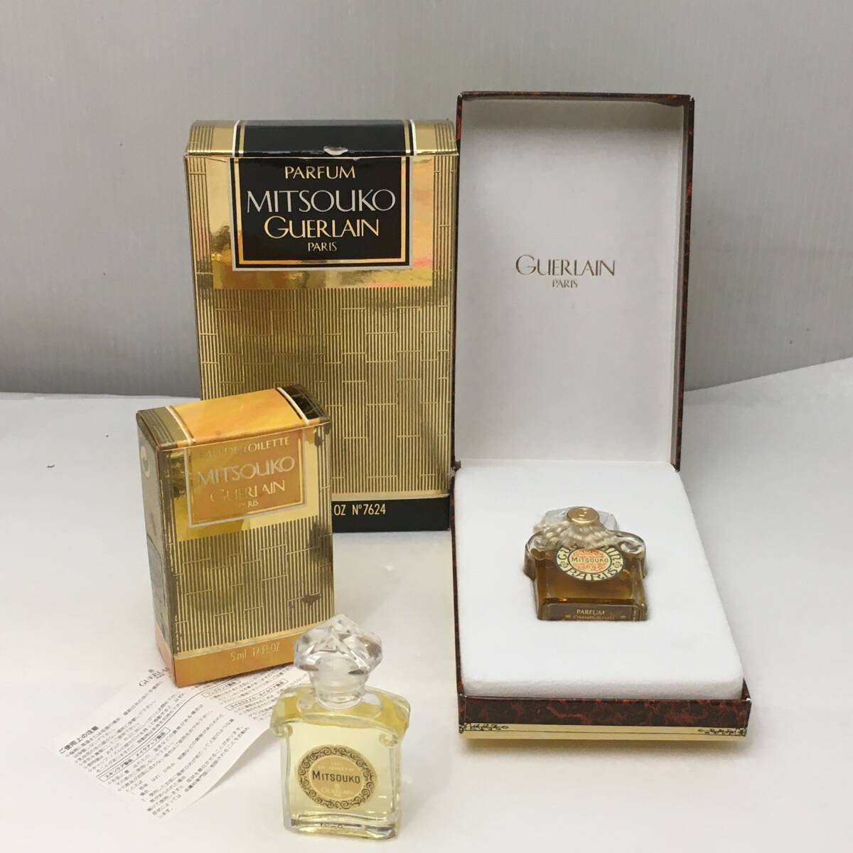 ■GUERLAIN ゲラン MITSOUKO ミツコ 香水 2点 EDT オーデトワレ 5mL / パルファム PARFUM 7.5ml 未開封■の画像1