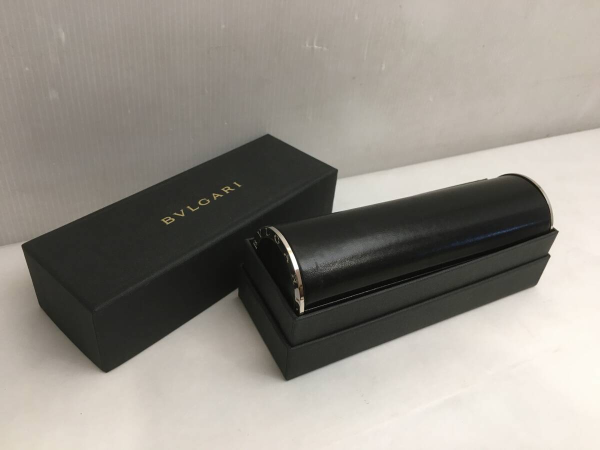 ■BVLGARI ブルガリ 空箱 サングラスケース 幅約16cm 側面直径約5cm メガネケース 外箱 メガネふき 栞 付き■の画像2