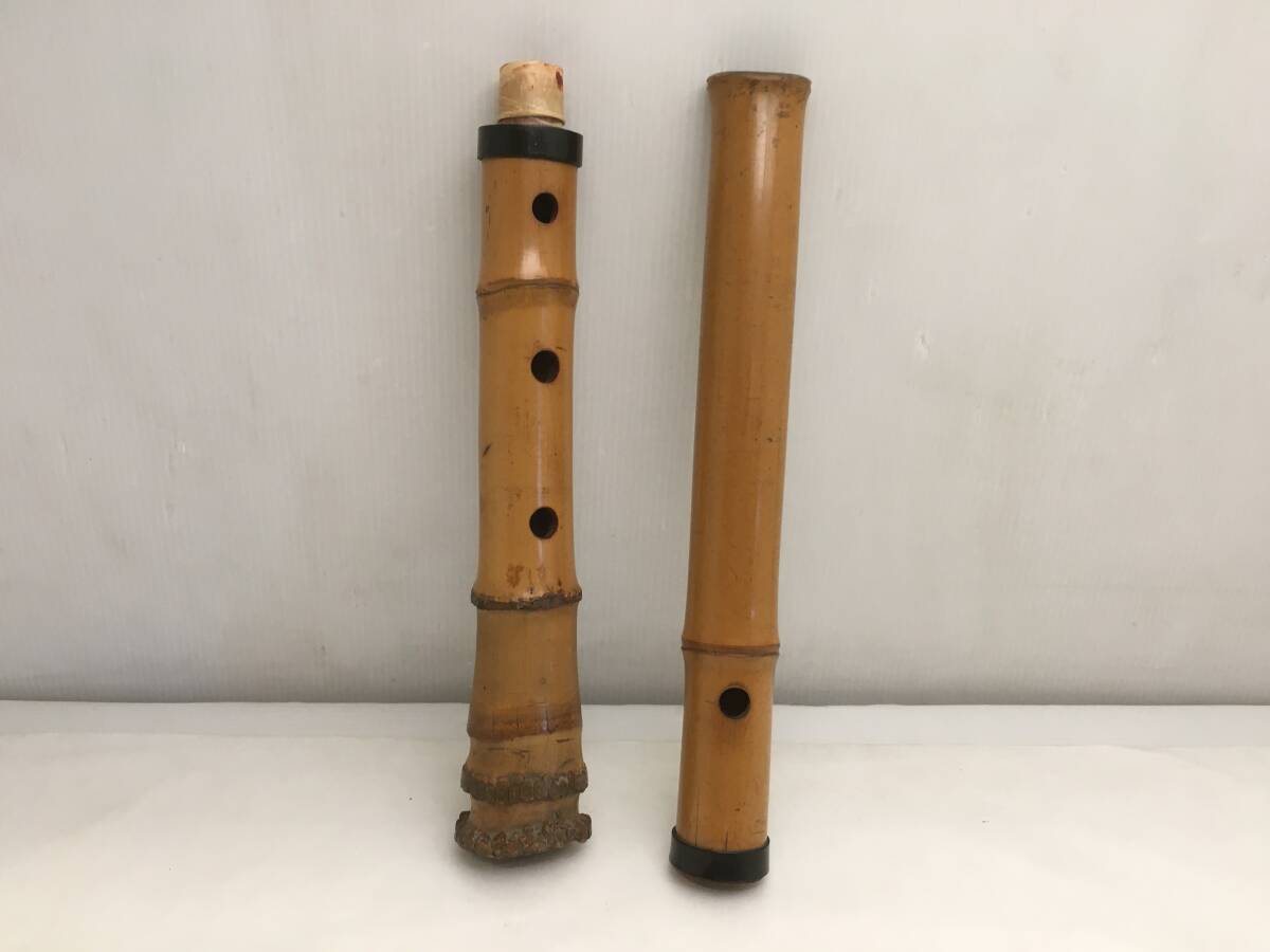 ■和楽器 尺八 全長55cm 9 分解可能 日本楽器 竹製 古楽器 時代物■の画像4