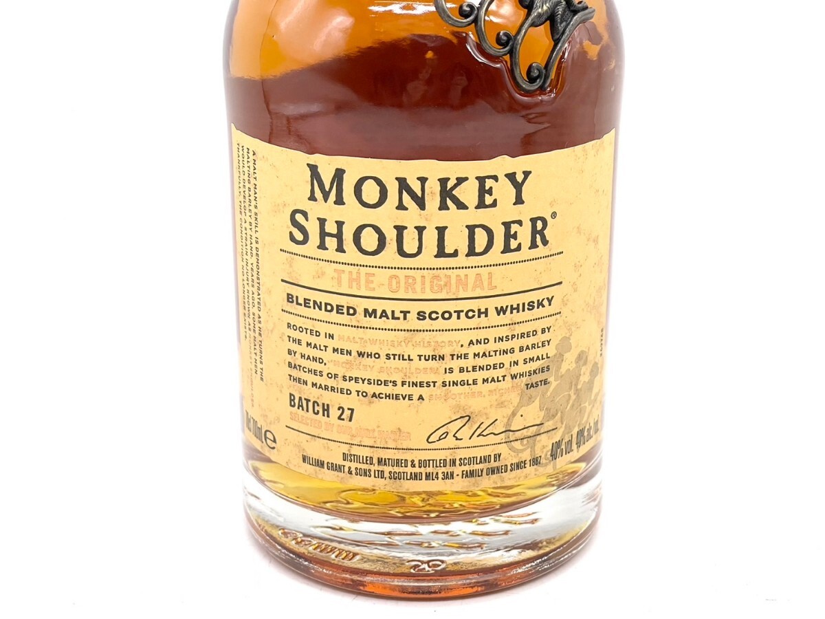 MONKEY SHOULDER（モンキー ショルダー）ザ オリジナル バッチ 27 40％ 700ml 3-27-285 K_画像3