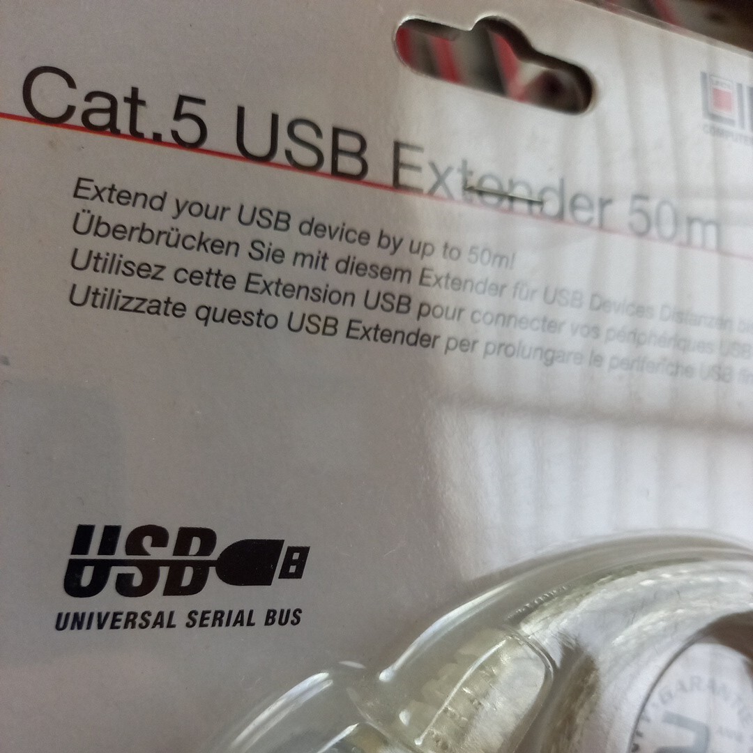 usb 1.1 cat5延長　ケーブル　未使用　42805 50センチ　lindy usb パソコン　周辺機器　コネクター　？　_画像8