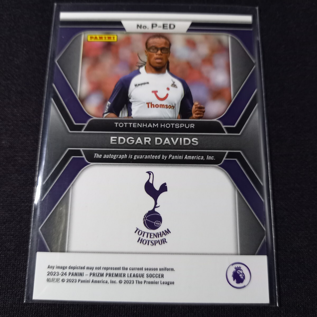 【直筆サイン】エドガー・ダーヴィッツ 2023 Panini Prizm EPL Penmanship Edgar Davids Auto トッテナム ユベントス バルセロナの画像2