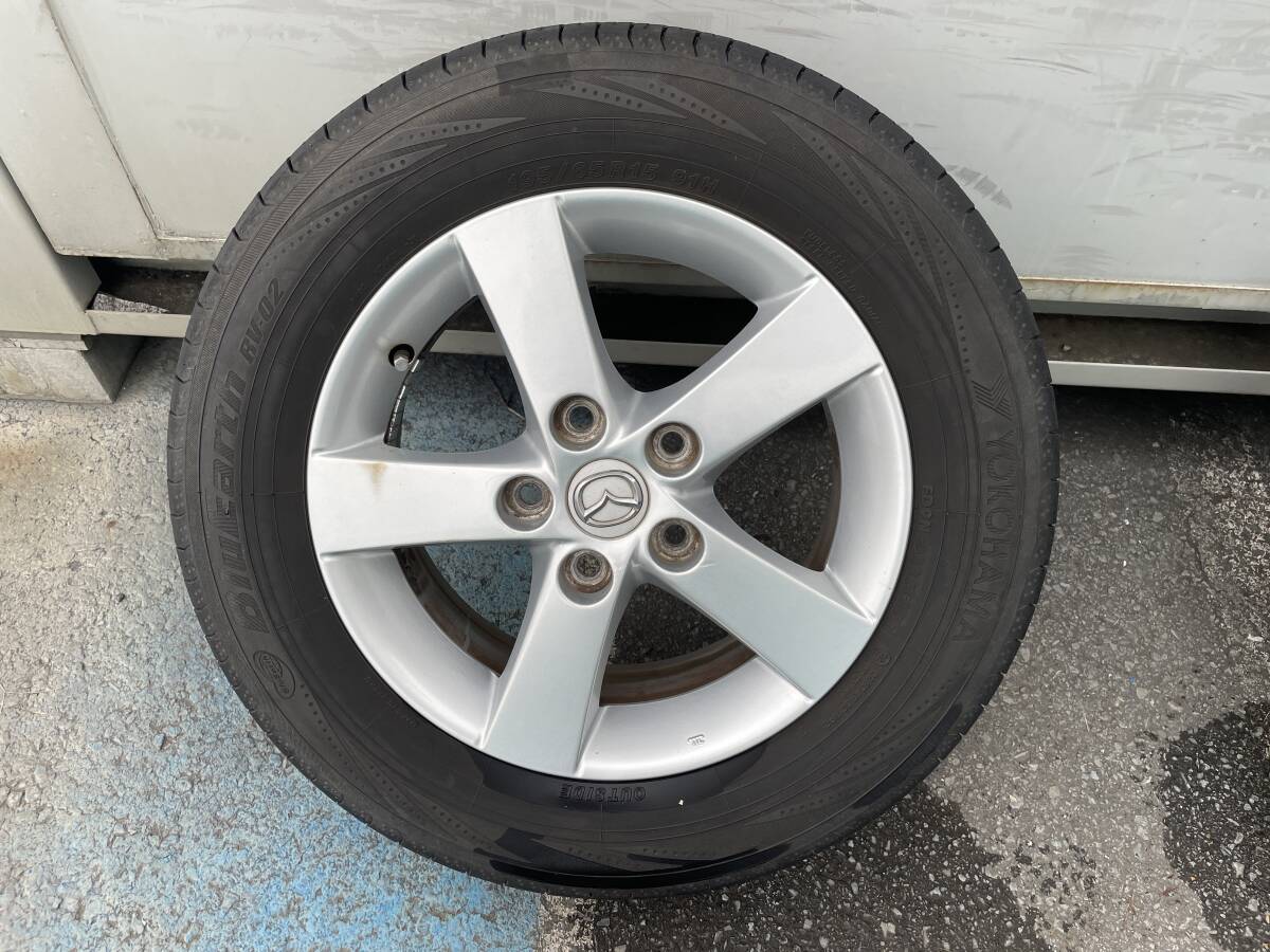 マツダ プレマシー 純正 15インチ 6.0J +52.5 PCD114.3 5H + YOKOHAMA BluEarth RV-02 195/65R15 4本セット 中古品_画像8