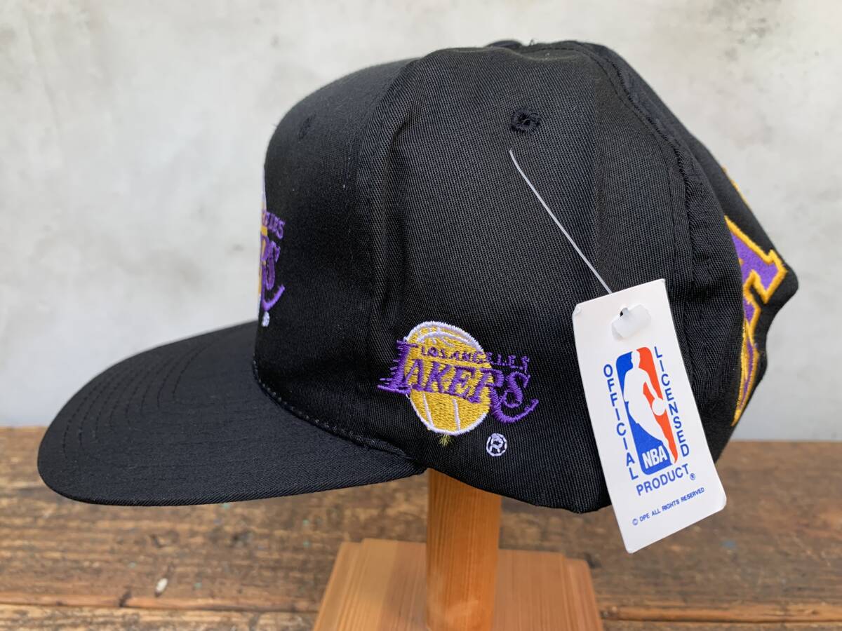 ★未使用★デッドストック★90s★LAKERS★LA★ロサンゼルス★レイカーズ★CAP★キャップ★帽子★スナップバック★NBA★の画像2