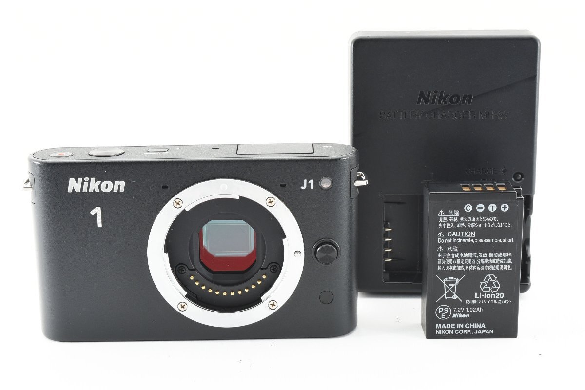 ニコン Nikon 1 J1 ミラーレス一眼 ボディ ブラック 蓋訳ありの画像1