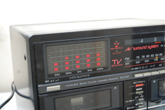  Junk Technics стерео двойной кассета магнитофон SA-K4W динамик пара лента / радио основы рабочее состояние подтверждено проигрыватель Sapporo город 