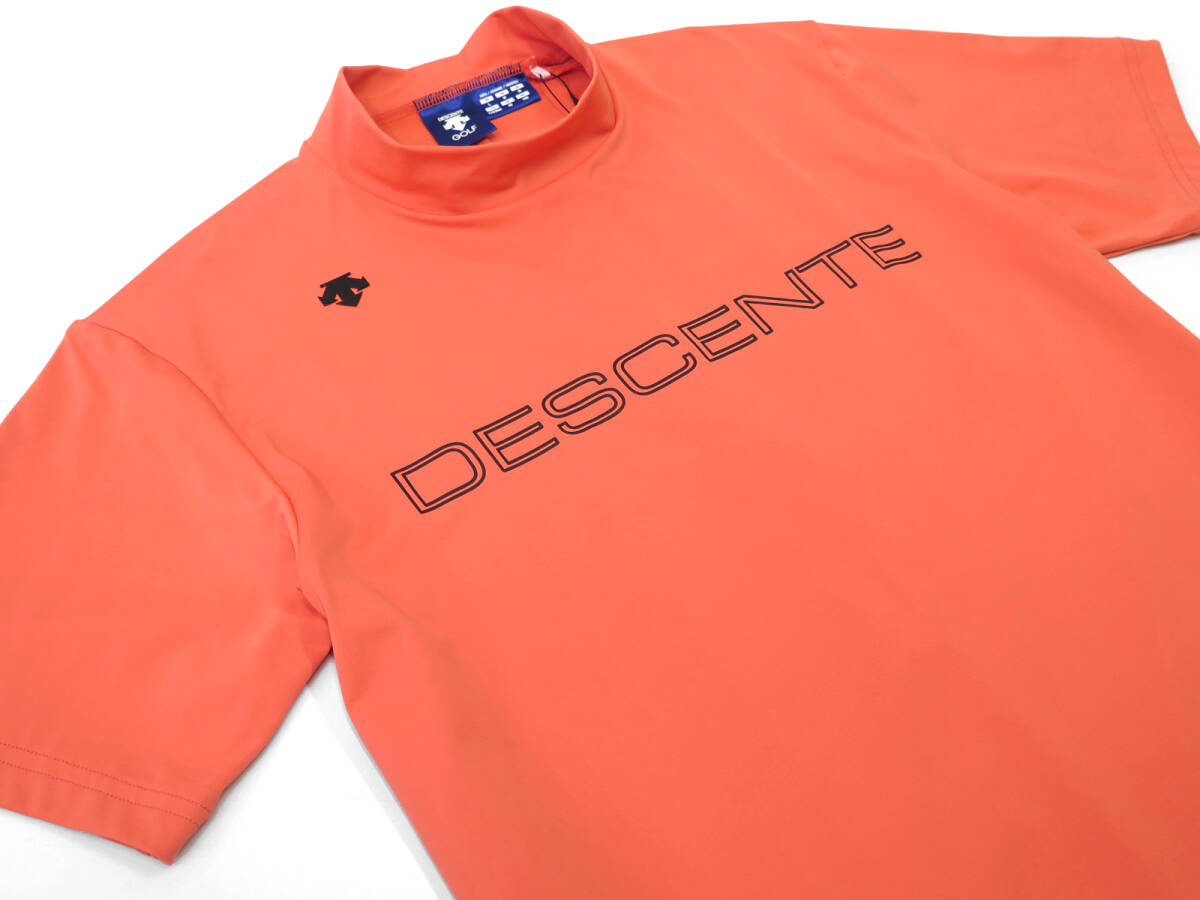 ●デサントゴルフ DESCENTE GOLF●新品　MOTION 3D　モックネックシャツ　オレンジ/L_画像6