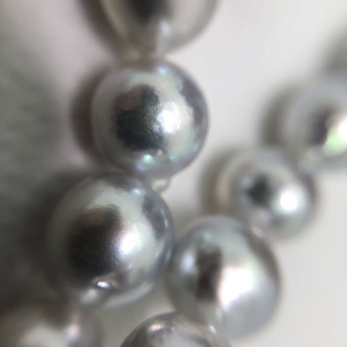 パール ネックレス バロックパール ロングパールネックレス 2連 124㎝ 真珠 7.6mm アクセサリー SILVER シルバーの画像7