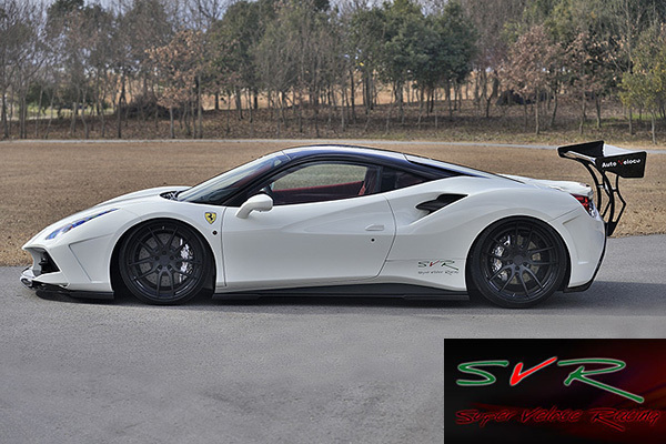 SVR/スーパーヴェローチェレーシング フェラーリ 488 GTB フロントバンパー カーボン エアロパーツ Ferrari Carbon フロント_画像4