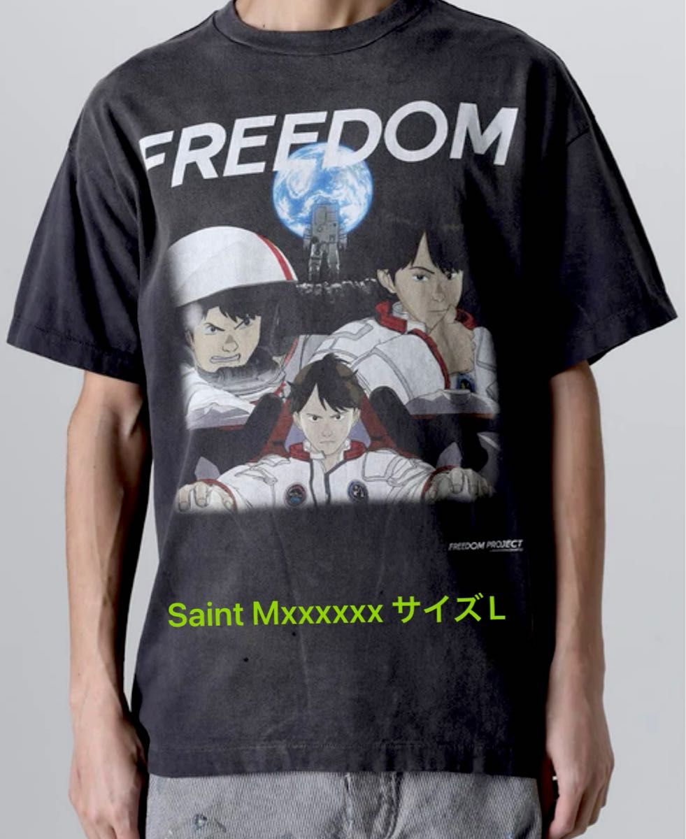 Saint Michaelセントマイケル大友克洋FREEDOM ブラック Tシャツ Saint Michaelセントマイケル大友克洋FREEDOM ブラック Tシャツ