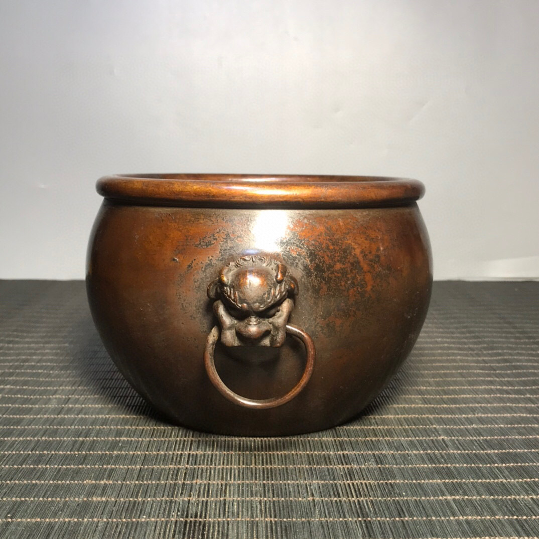 館蔵珍品 銅製 雙獅耳 熏香炉』置物 賞物 貴重物品 収蔵品 中国 館蔵珍品 銅製 雙獅耳 熏香炉』置物 賞物 貴重物品 収蔵品 中国