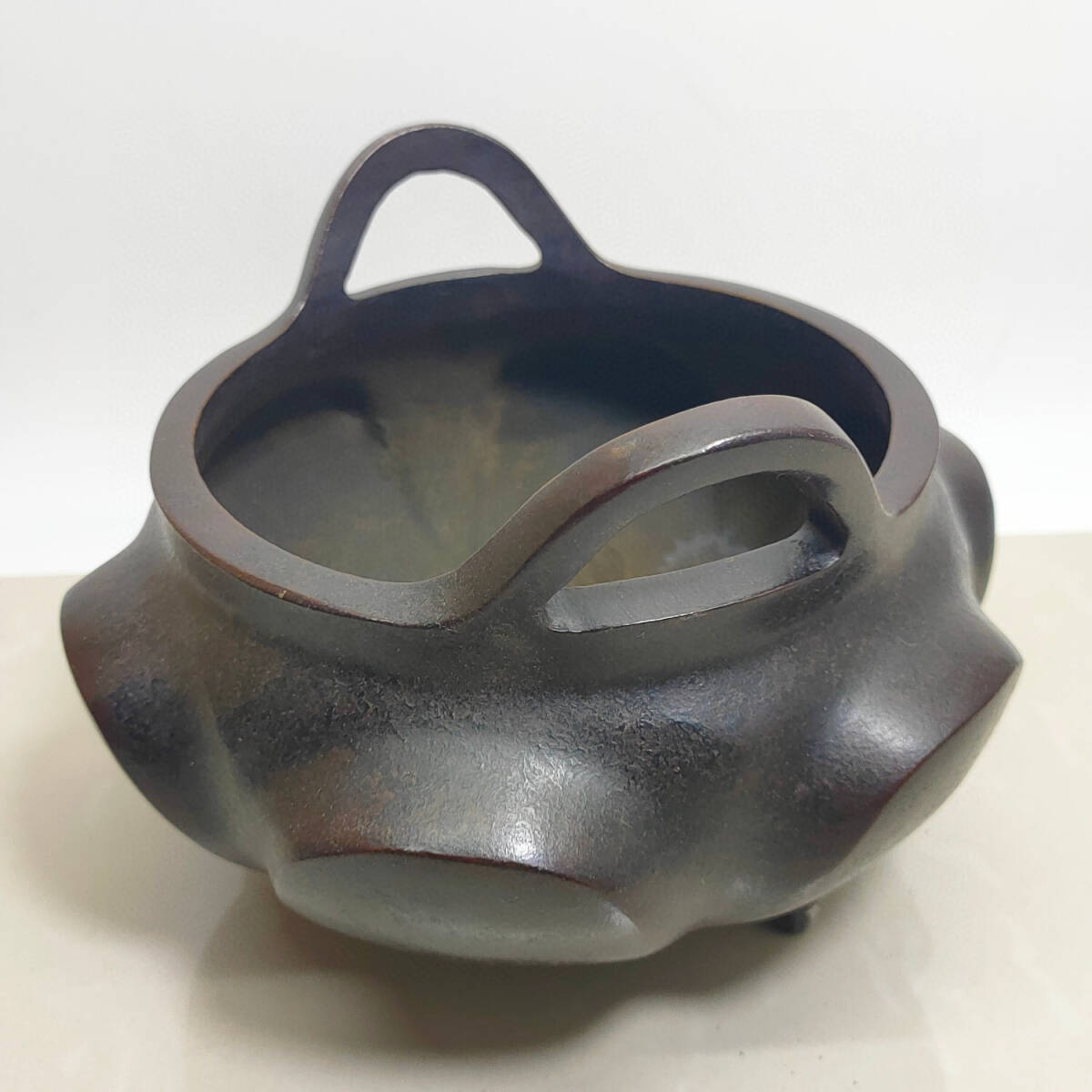 館蔵珍品 銅製 蓮花雙耳熏香炉』置物 賞物 貴重物品 収蔵品 中国 館蔵珍品 銅製 蓮花雙耳熏香炉』置物 賞物 貴重物品 収蔵品 中国