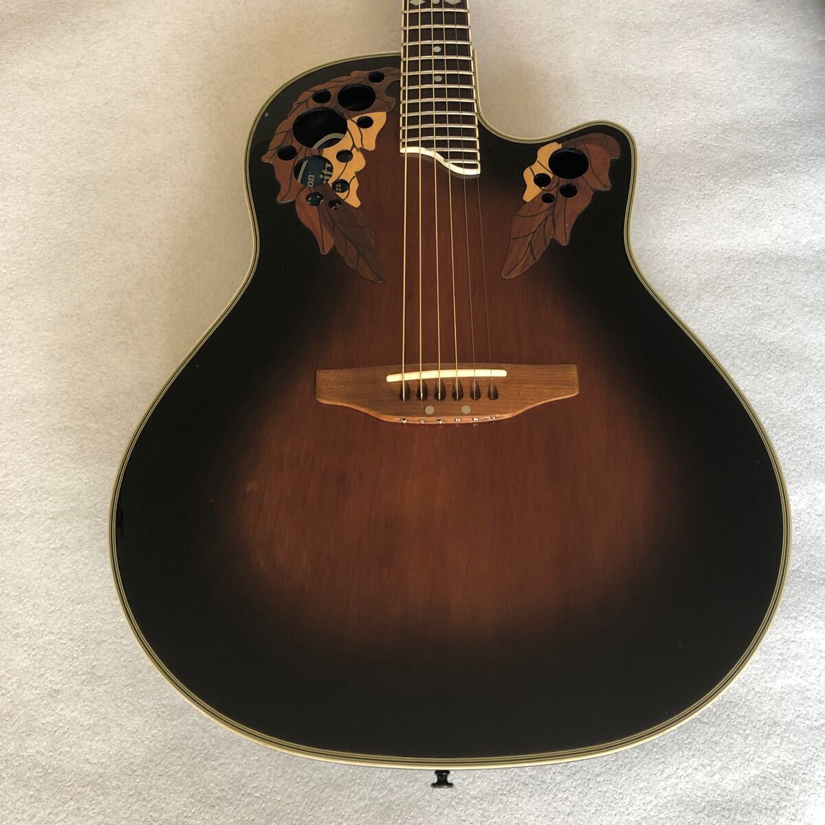 567 Ovation Celebrity エレアコギター  オベーション製アコースティックギター CC257 茶 アコギ用ハードケース付属 美品の画像2