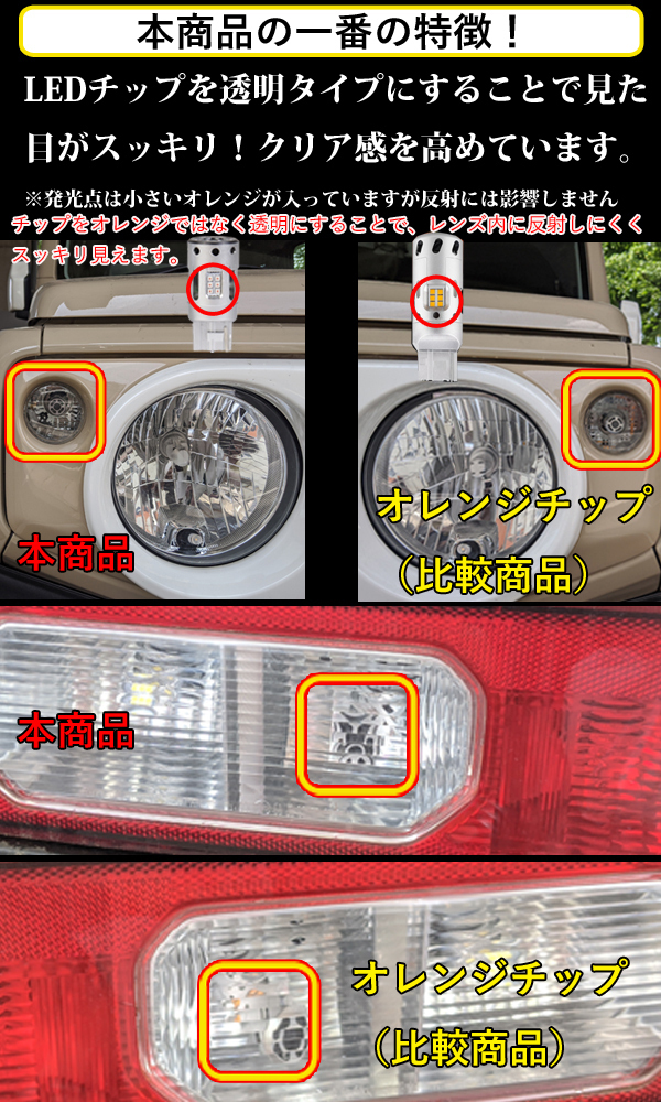 TOYOTA　86　(ZN6)　 SUBARU BRZ (ZC6) ハイフラ防止内臓ウインカー T20型 ステルス球　 LED ウインカー ハイフラ防止ウインカー_画像2