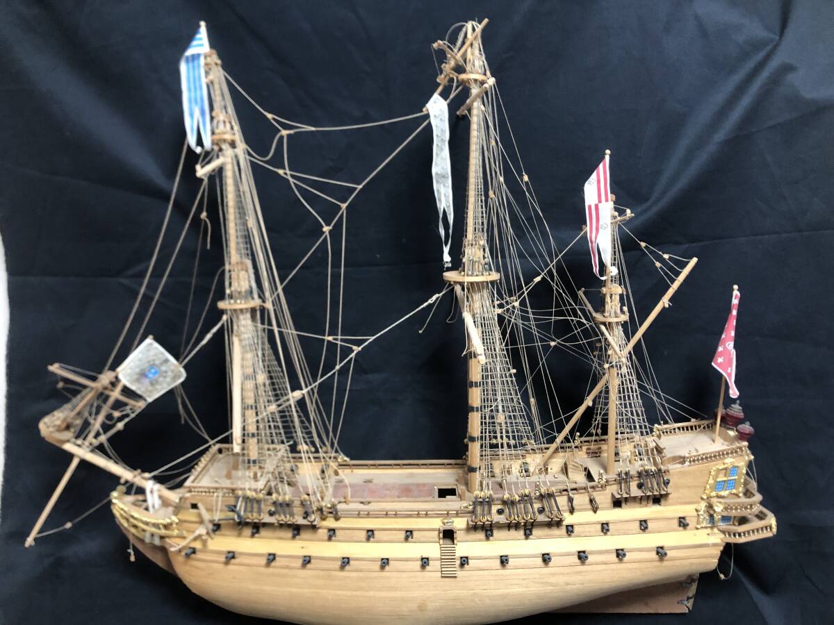 世界の帆船 サンタ・マリア 17世紀スペイン戦艦 船 精密模型 帆船 木製 ハンドメイドの画像1