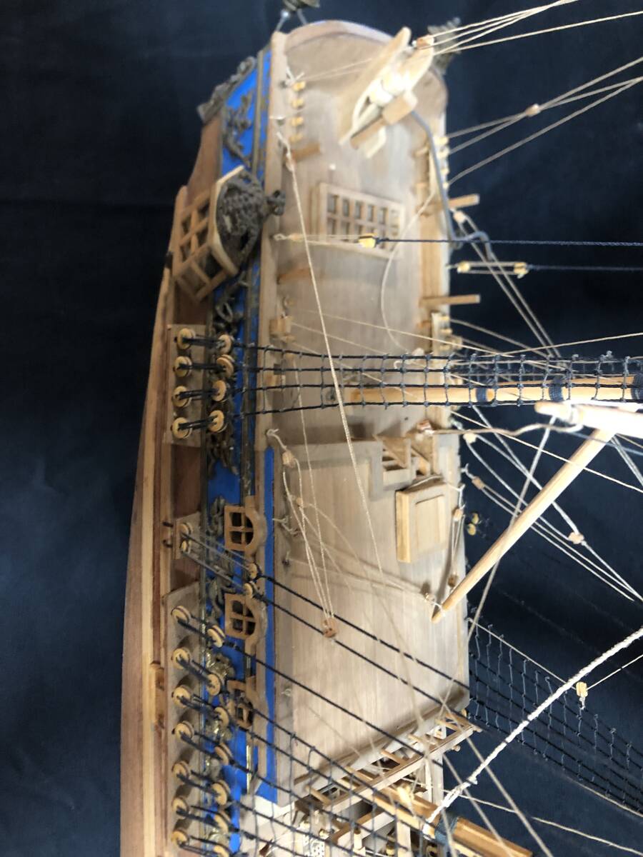完成品　世界の帆船 17世紀スペイン戦艦 船 精密模型 帆船 木製 ハンドメイド
