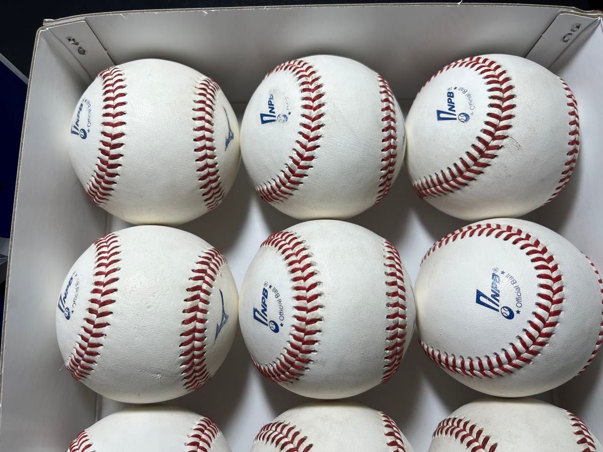 NPB 12球団 統一 試合球 中古 1ダース 12球 箱付き 現行 公式 NPB 12球団 統一 試合球 中古 1ダース 12球 箱付き 現行 公式
