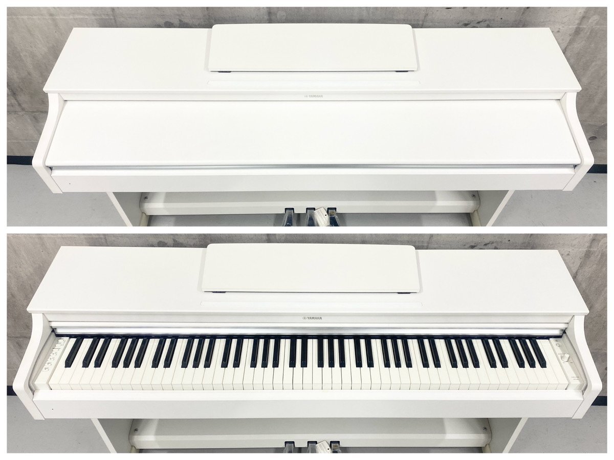 Y-04001 YAMAHA ヤマハ 88鍵 電子ピアノ ARIUS YDP-163 2017年製 ホワイト アリウス グレードハンマー3鍵盤【店頭引渡限定】の画像5