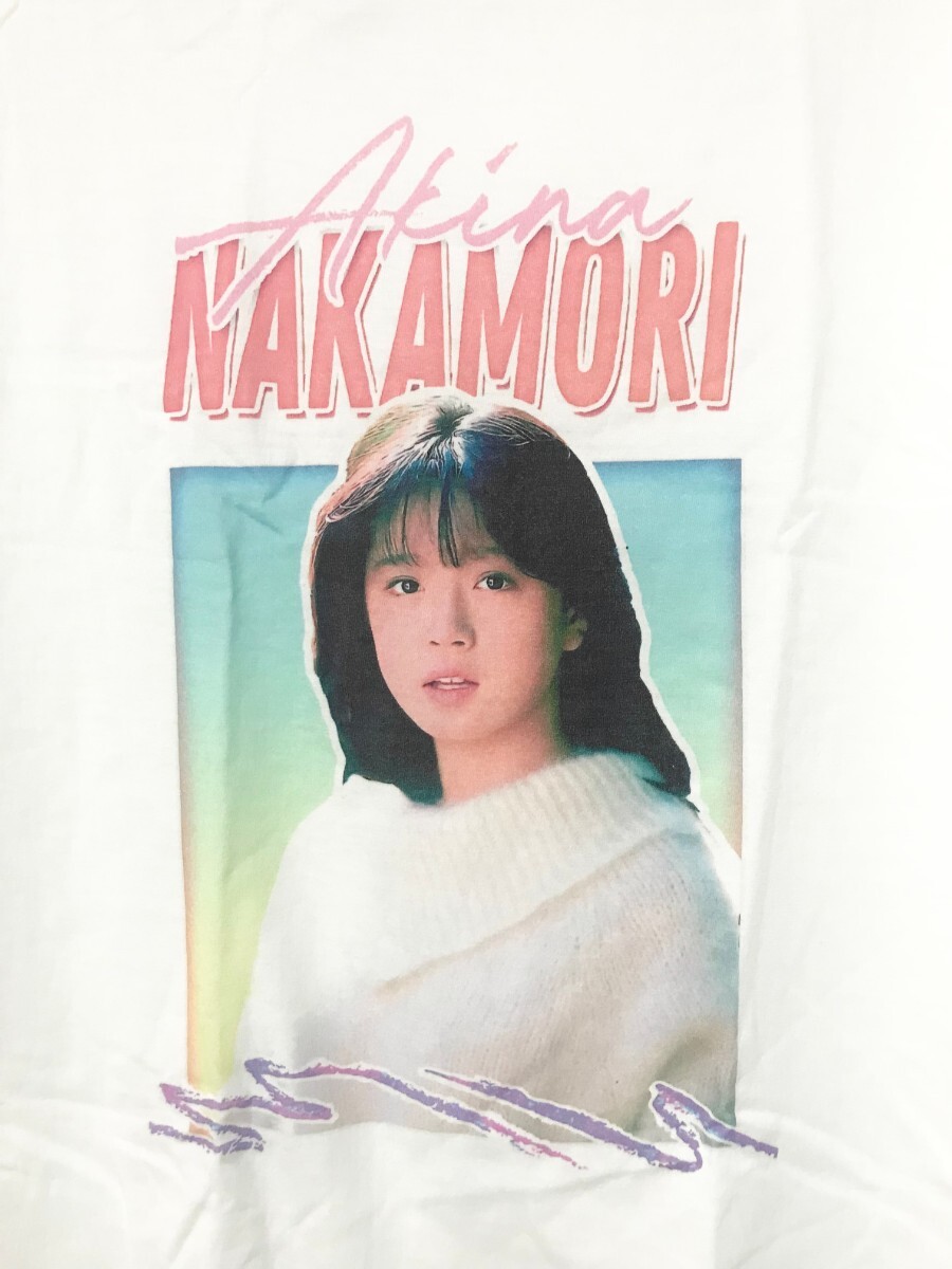 Akina Nakamori 中森明菜 ラップTシャツ 希少 ホワイト 白色 80年代 90年代 POP 歌手 アイドル 歌謡曲 ポップス ユニバーサル デザイヤーの画像2