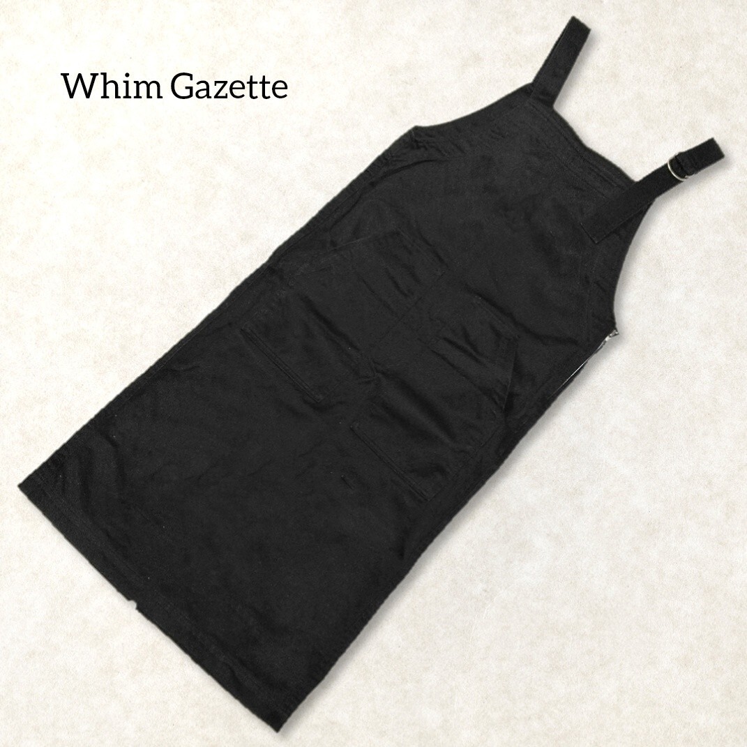 9 【Whim Gazette】 ウィムガゼット ジャンパースカート ロングワンピース F フリーサイズ 黒 ブラック 無地 大人可愛い オールシーズン _画像1