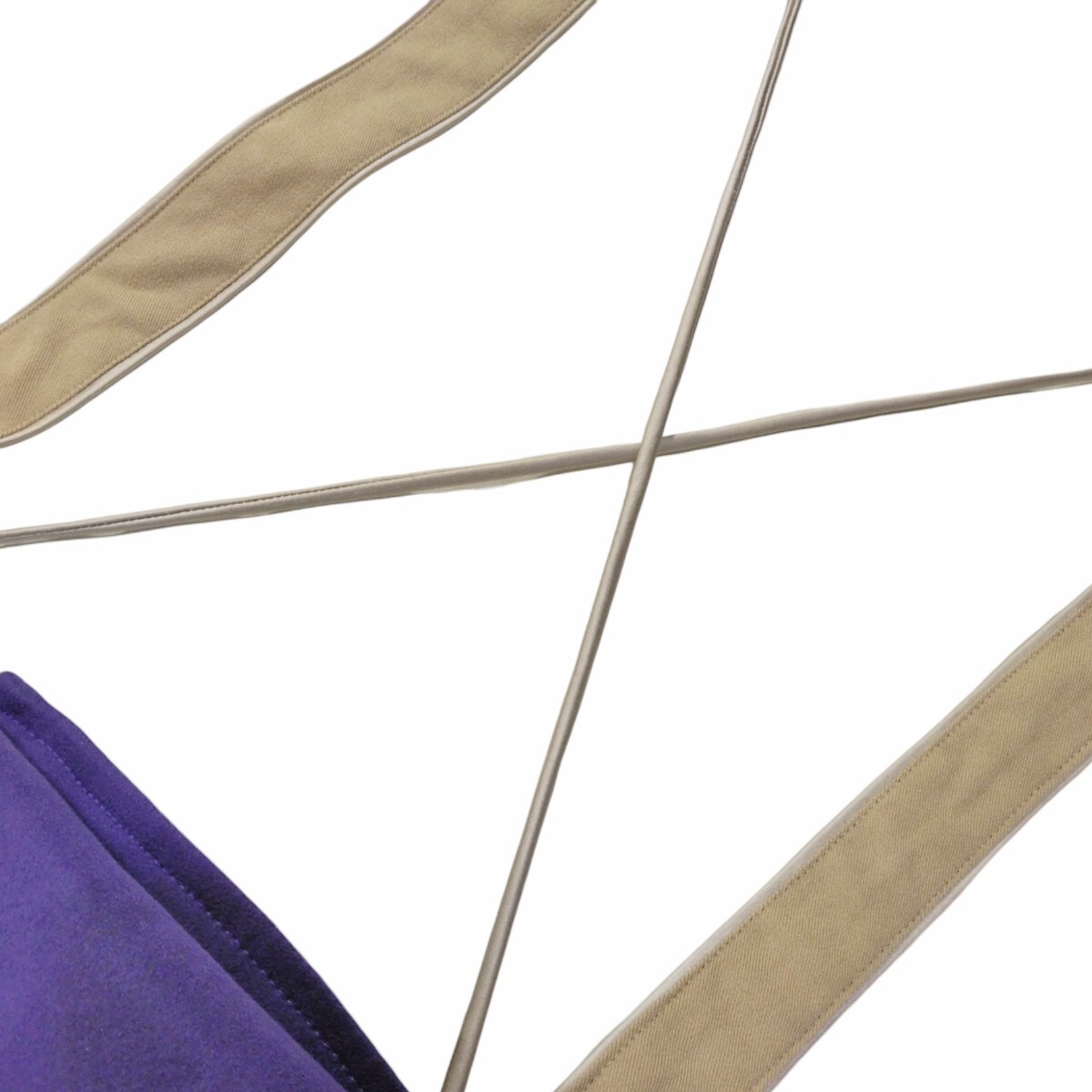 38 【UNITED TOKYO】 ユナイテッドトウキョウ サスペンダー アシンメトリー ロングスカート 0 日本製 紫 パープル タック フレア 個性的