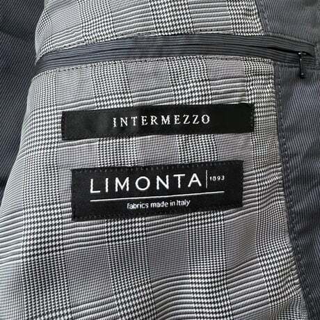 NC822ね@ INTERMEZZO LIMONTA 美品 テーラードジャケット シングル メンズ Mサイズ グレー 　0.1_画像10