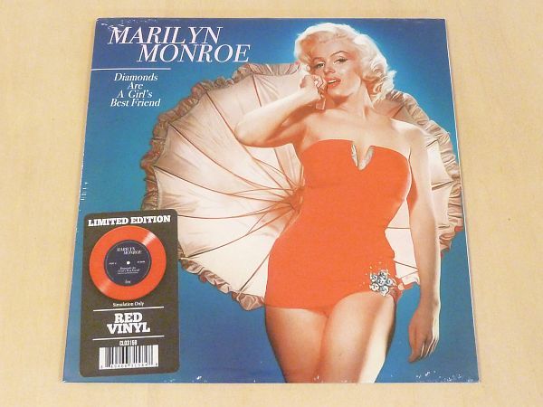 未開封 マリリン・モンロー Diamonds Are A Girl's Best Friend 限定レッドカラー7インチアナログレコード Marilyn Monroe_画像2