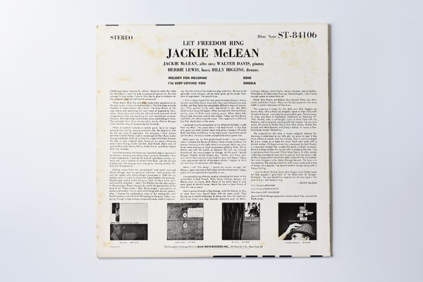 Jackie McLean / Let Freedom Ring / ジャッキー・マクリーン / Blue Note GXK 8038 / LP / 国内盤 キング / 1978年の画像3