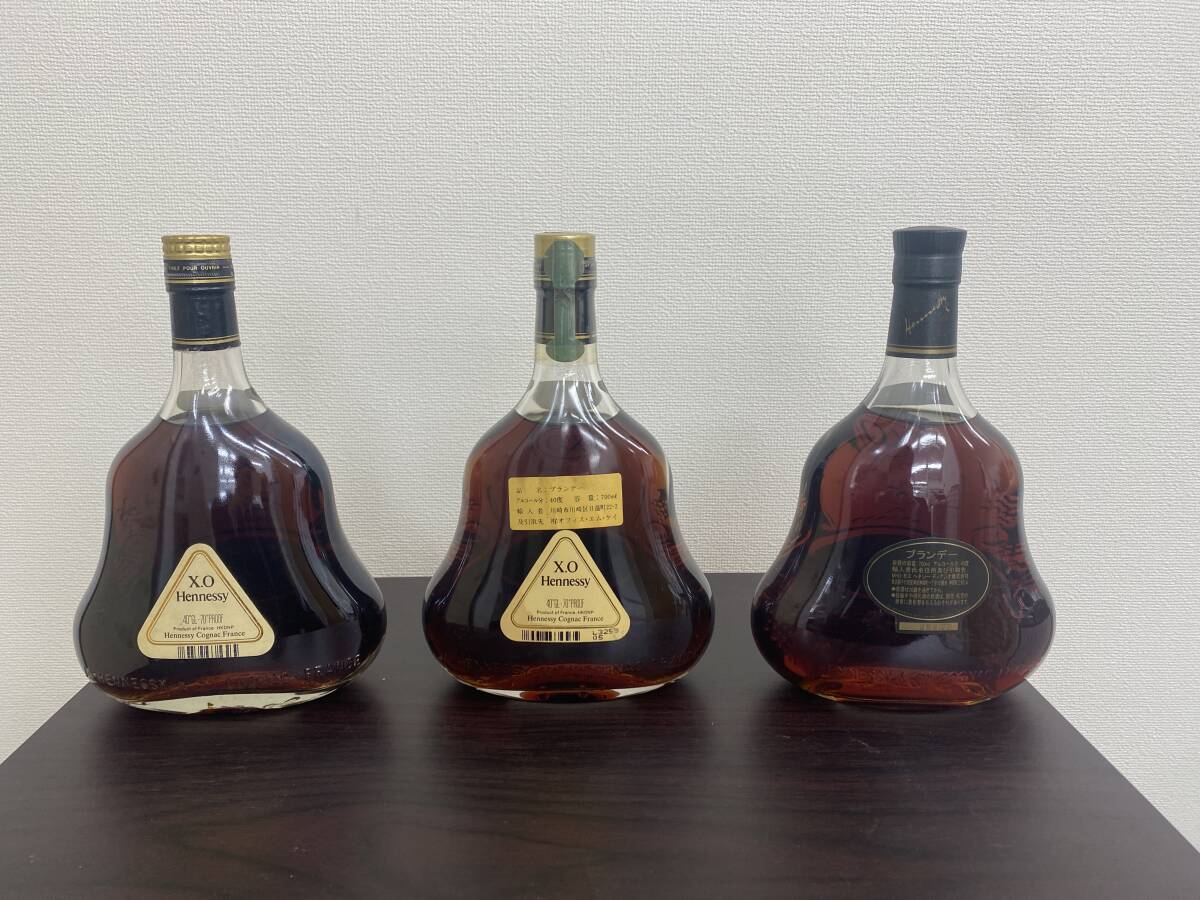 1円～ 6本セット Hennessy XO ヘネシー XO クリアボトル 金キャップ 黒キャップ の画像5