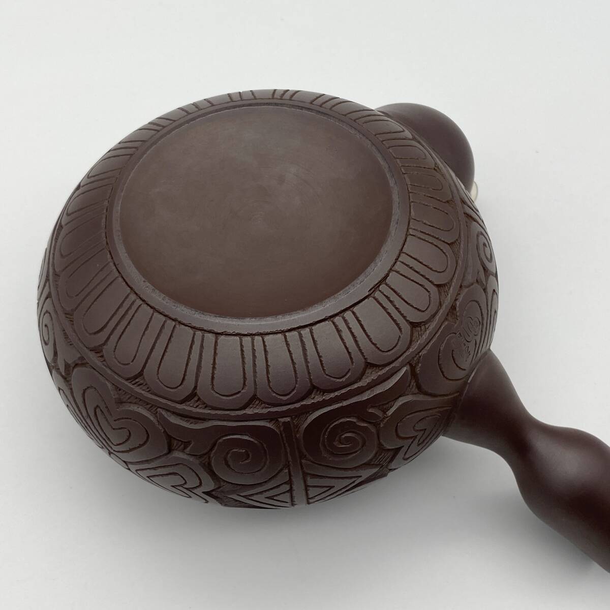 萬古焼 急須 古代文急須 酔月造 陶器 清水酔月 煎茶道具 （0419-12）の画像8