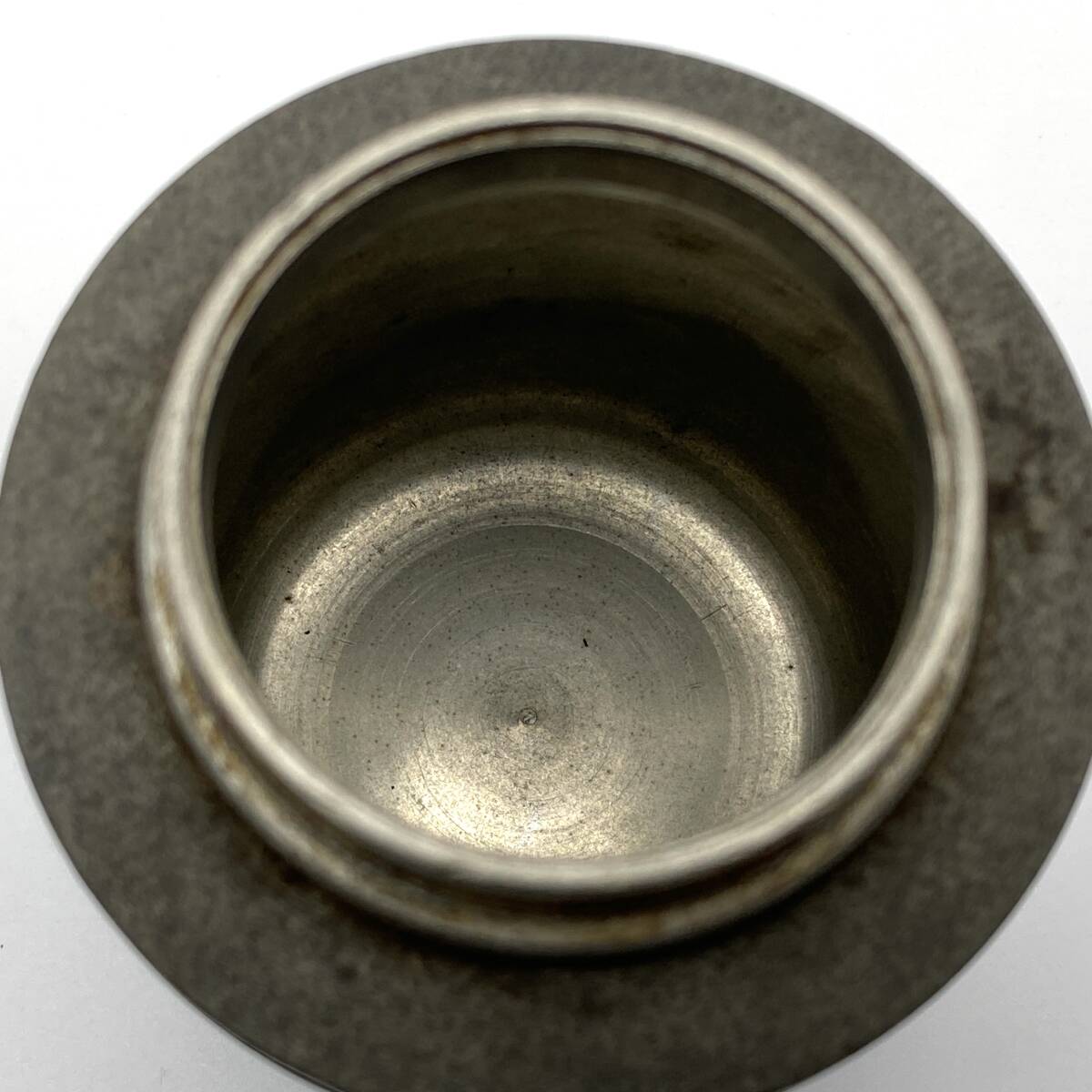 茶壺 錫製 茶葉入れ 煎茶道具 錫 （0425-1）の画像6