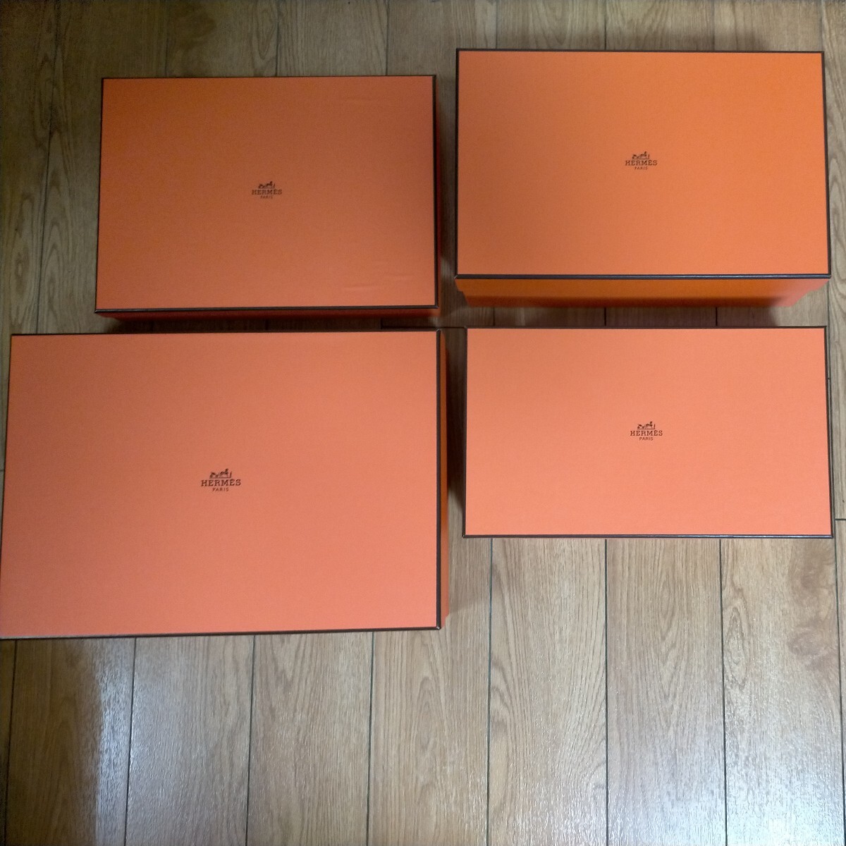 ★【送料無料】エルメス 空き箱 バッグ オレンジ BOX 　4種類　美品_画像1