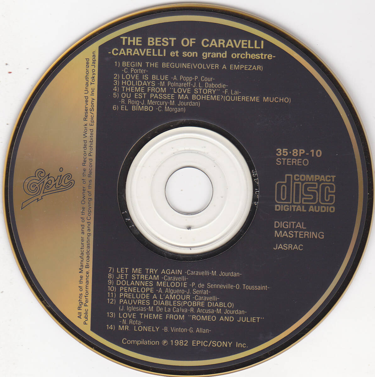 CD カラベリ・グランド・オーケストラ - 華麗なるサウンド・ワールド - 金レーベル 35・8P-10-5 1A1 THE BEST OF CARAVELLIの画像3