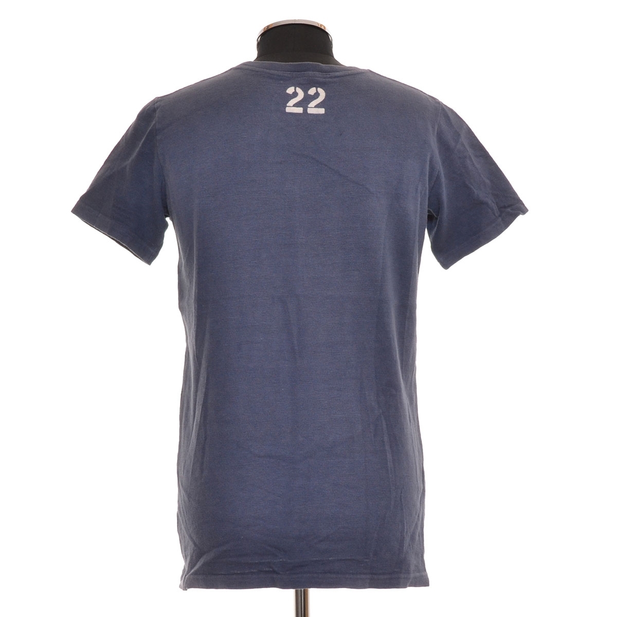 ●483598 BACK BONE バックボーン ○Tシャツ 半袖 サイズS メンズ 日本製 ブルー プリント_画像2