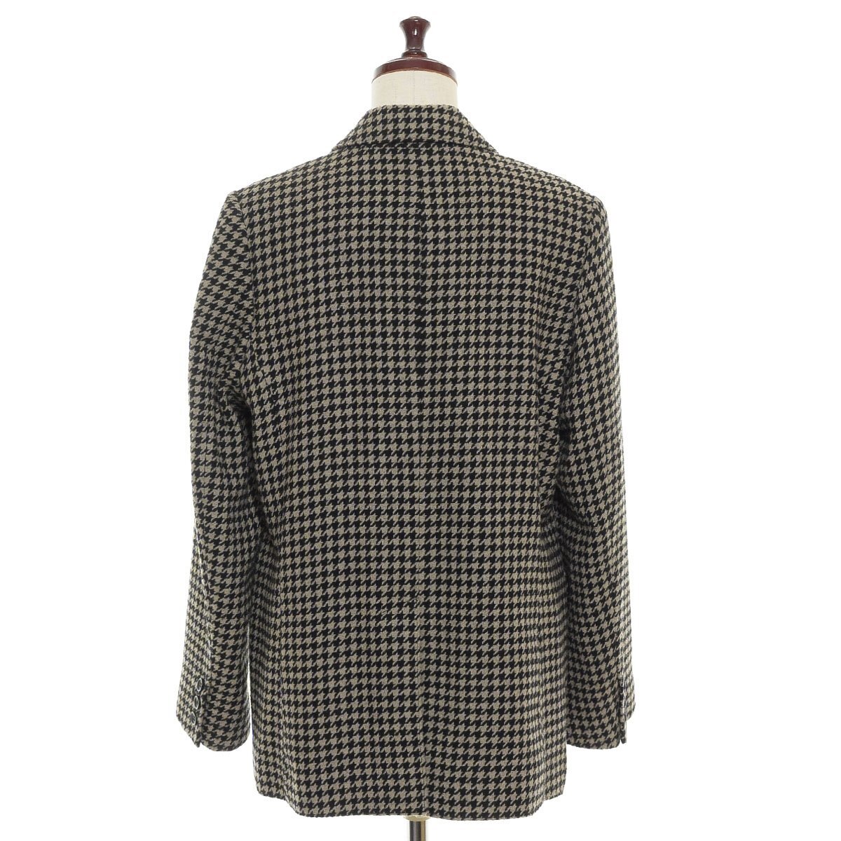 *499073 MOUSSY Moussy *HOUNDSTOOTH jacket thousand bird .. wool . tweed size 2 blaser lady's beige 