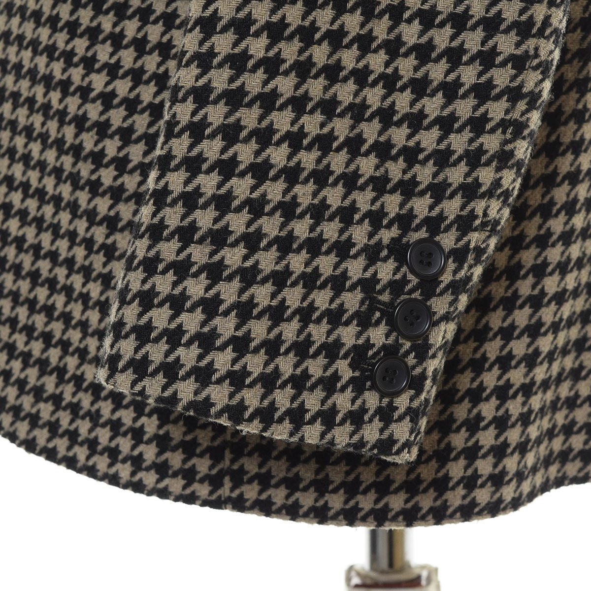 *499073 MOUSSY Moussy *HOUNDSTOOTH jacket thousand bird .. wool . tweed size 2 blaser lady's beige 