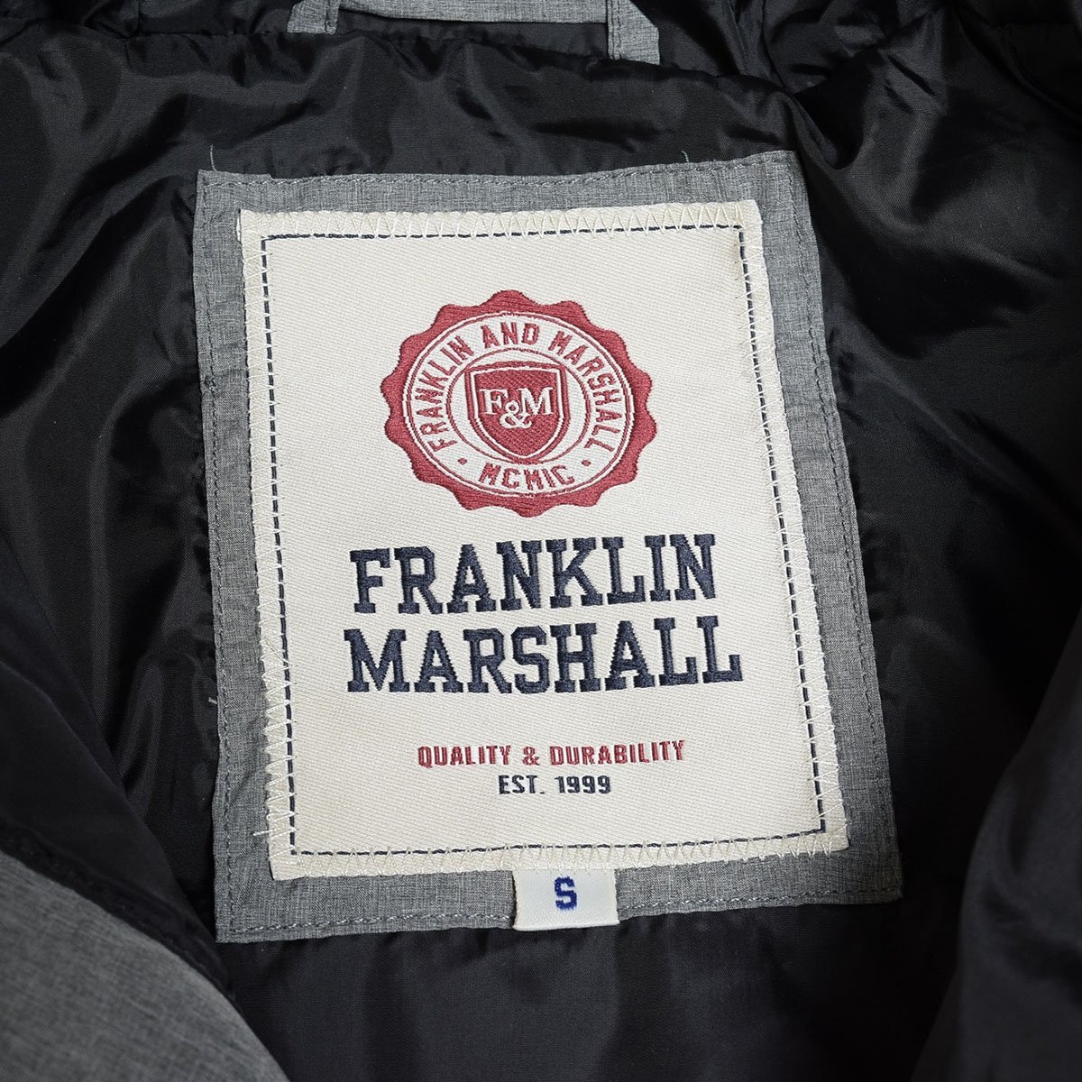 ◆508889 FRANKLIN&MARSHALL フランクリン&マーシャル ◆ダウンジャケット サイズS メンズ グレー_画像5