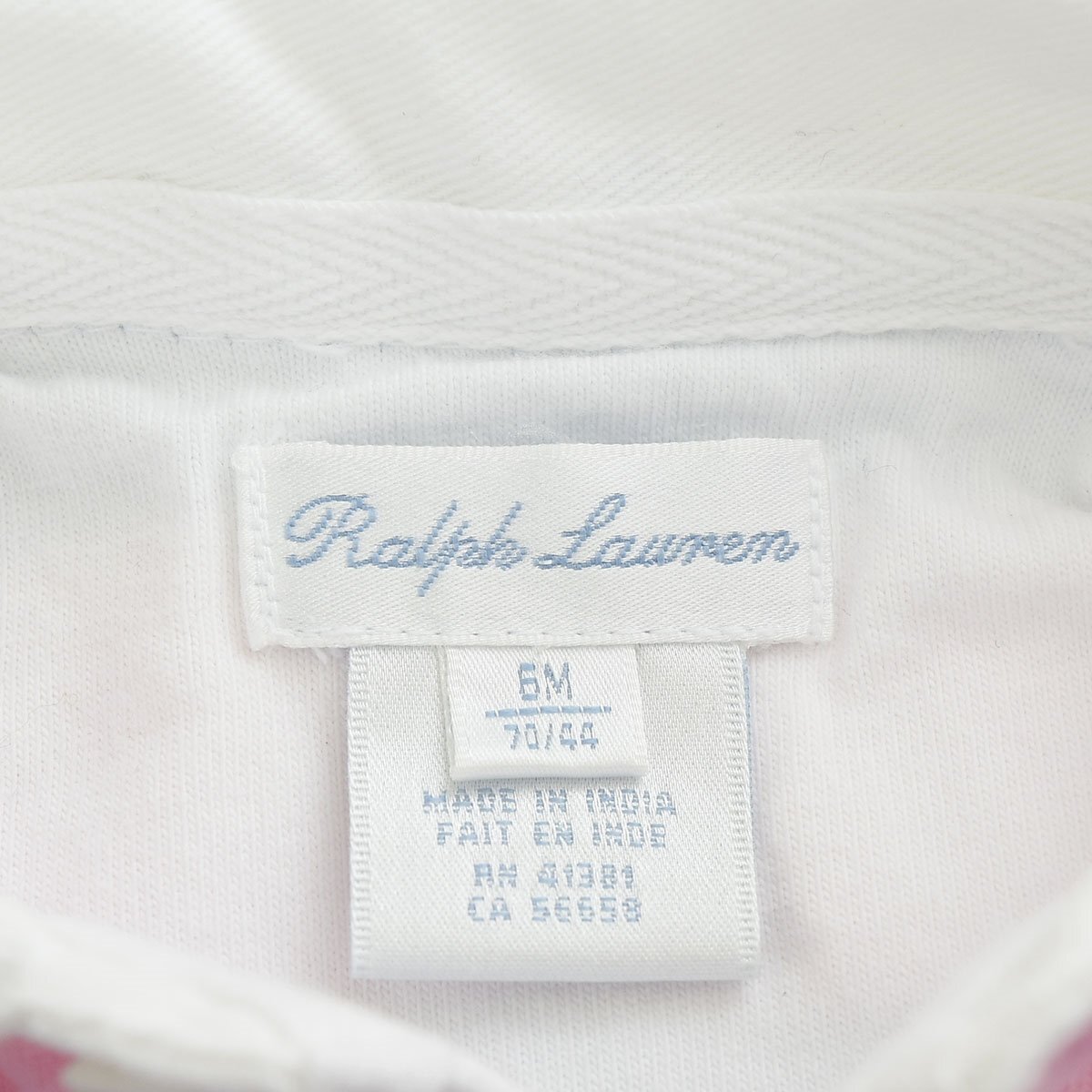 ◇491779 RALPH LAUREN ラルフローレン ◇カバーオール ロンパース ボーダーラガーシャツタイプ サイズ70cm キッズ 子ども ベビー 女の子_画像5