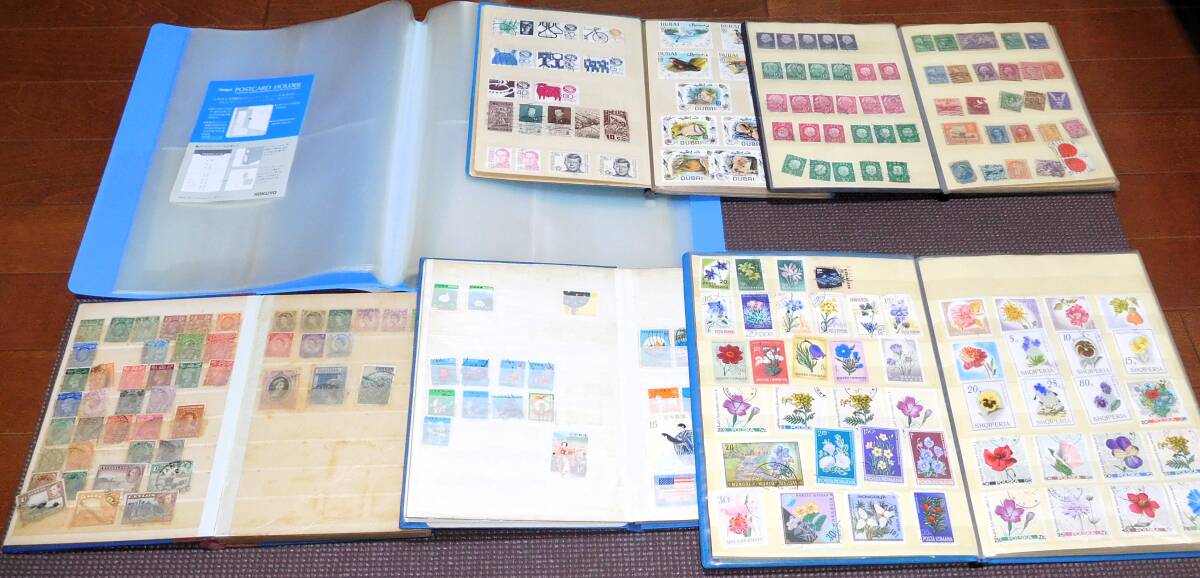 切手アルバム バインダー ストックブック 多数 + 外国切手1300種以上 1円～の画像3