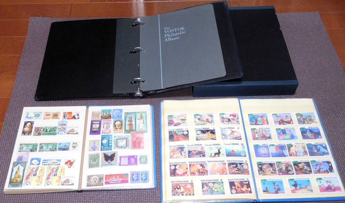 切手アルバム バインダー ストックブック 多数 + 外国切手1300種以上 1円～の画像7